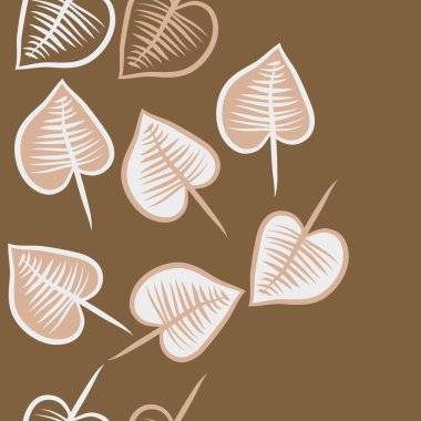 Yaprakları ile dikişsiz soyut desen, modern arka plan