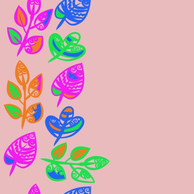 kopya alanı ile soyut basit çiçek deseni