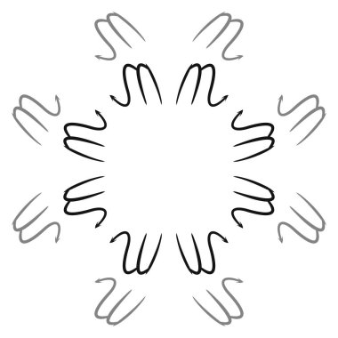 Soyut basit kaligrafi dikişsiz desen