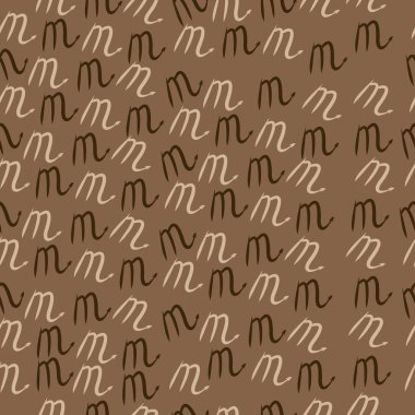 oklu kaligrafik m harflerinvektör illüstrasyonu, tam kare 