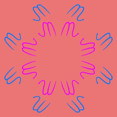 Soyut basit kaligrafi dikişsiz desen