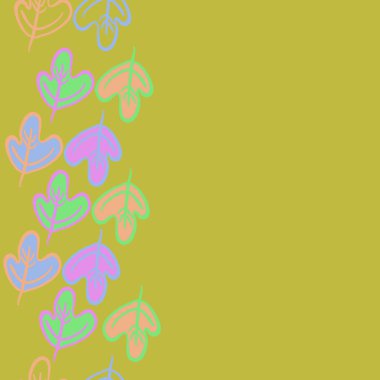 Sonbahar teması ile dikişsiz dikey desen. Vektör çizimi