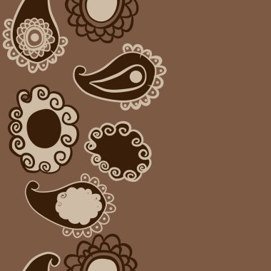 Paisley süs ile dikişsiz soyut desen