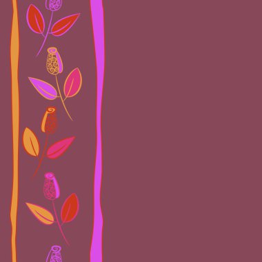 Yapraklarla soyut basit dalların kusursuz deseni