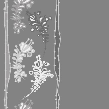 Basit çiçek elementleri ile dikişsiz desen