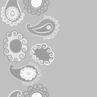 Paisley süs ile dikişsiz soyut desen