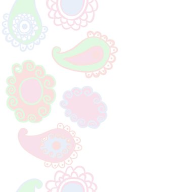 Paisley süs ile dikişsiz soyut desen