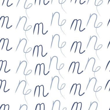 Akrep, oğlak burçlarının dikişsiz deseni. Vektör çizimi