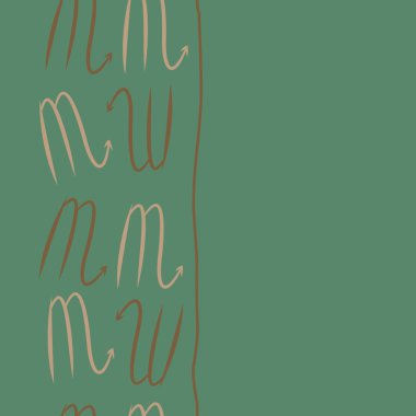 oklu m harflerinin soyut vektör illüstrasyonu, kopya alanı