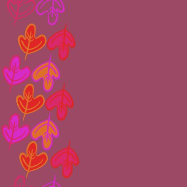 Sonbahar teması ile dikişsiz dikey desen. Vektör çizimi