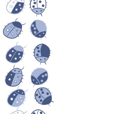 uğur böcekleri karikatür vektör illüstrasyon