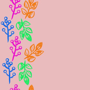 kopya alanı ile soyut basit çiçek deseni