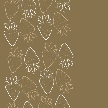 Dikişsiz çilek deseni. Vektör çizimi