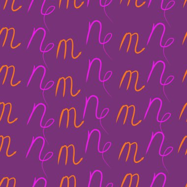 Akrep, oğlak burçlarının dikişsiz deseni. Vektör çizimi