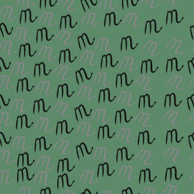 Dağınık sembollerle kesintisiz soyut desen