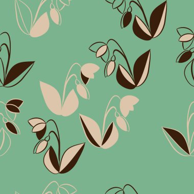 Soyut renkli çiçek seamless modeli