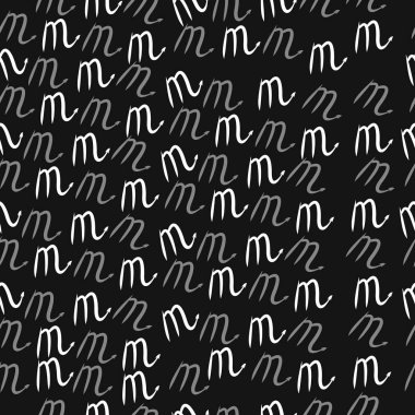 Dağınık sembollerle kesintisiz soyut desen