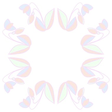 kopya alanı ile soyut basit çiçek deseni