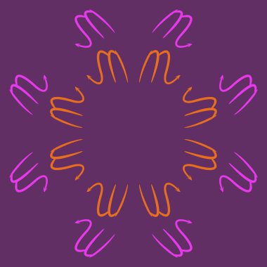 Soyut basit kaligrafi dikişsiz desen