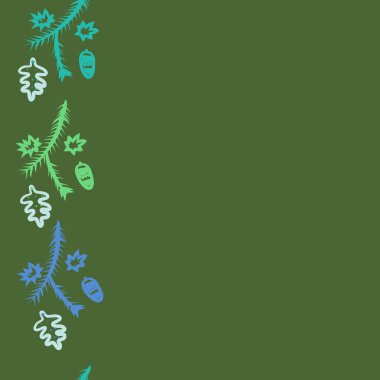 Çizgi sanat bitkileri ile dikişsiz etnik desen