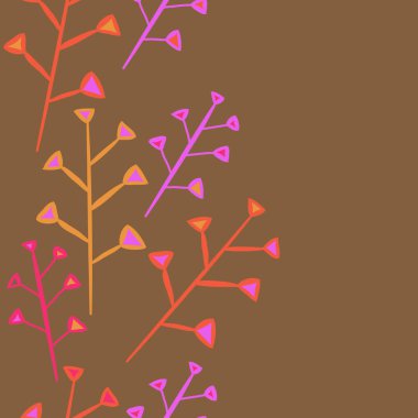 Soyut basit dalları Dikişsiz desen 