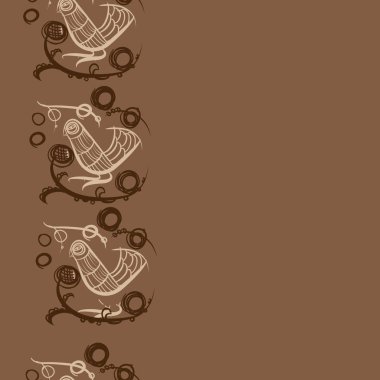 Soyut basit kuşlar Dikişsiz desen