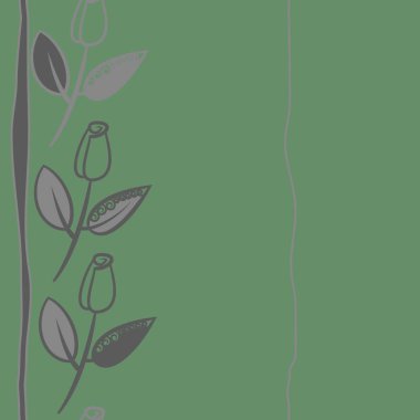 Çiçek motifi, karalamalar, stamens, yapraklar, laleler Dikişsiz desen.