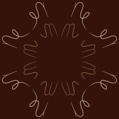 Soyut basit kaligrafi dikişsiz desen