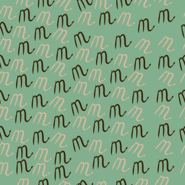 Dağınık sembollerle kesintisiz soyut desen