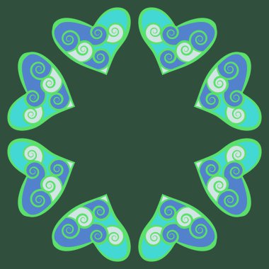 Dalgalar ile soyut basit kalplerin kusursuz desen