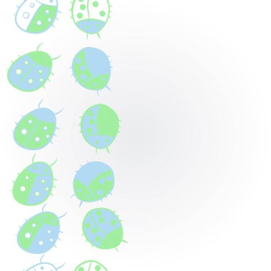 uğur böcekleri karikatür vektör illüstrasyon