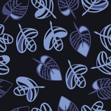 Soyut basit yaprakların kusursuz deseni