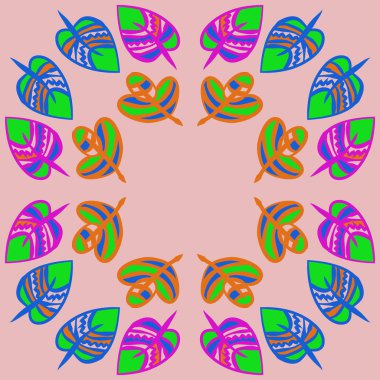 kopya alanı ile soyut basit çiçek deseni