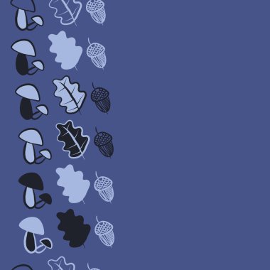 meşe palamutları, yaprakları ve meyveleri ile Seamless Modeli