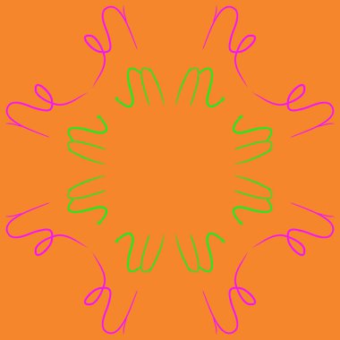 Soyut basit kaligrafi dikişsiz desen