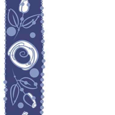 Basit çiçek elementleri ile dikişsiz desen