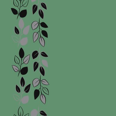 Yapraklarla soyut basit dalların kusursuz deseni