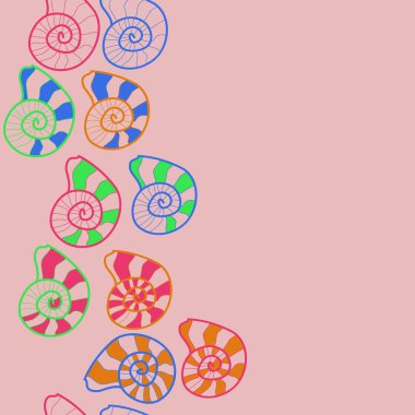 Soyut basit deniz kabuklarının kusursuz deseni