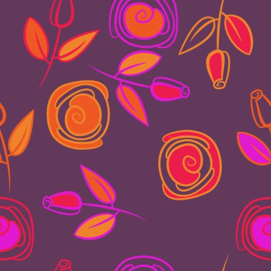 Soyut basit güllerin kusursuz deseni