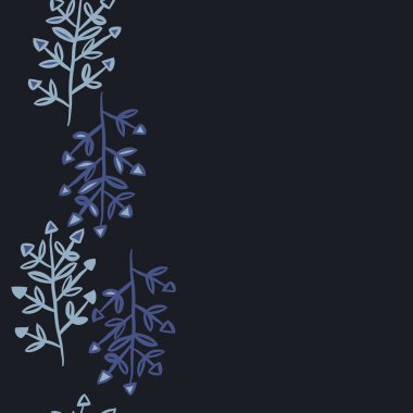 Yapraklarla soyut basit dalların kusursuz deseni