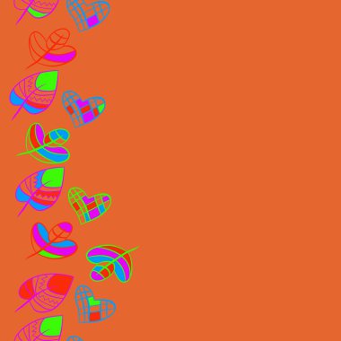 Soyut renkli yaprakları Dikişsiz deseni