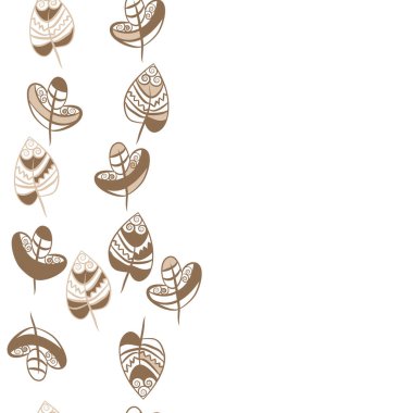 Soyut renkli yaprakları Dikişsiz deseni