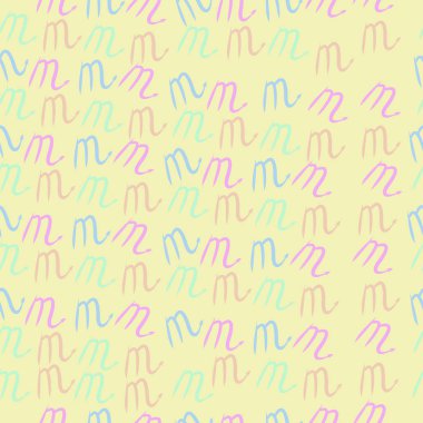 Dağınık sembollerle kesintisiz soyut desen