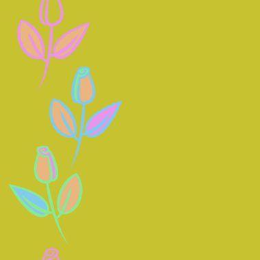 Sorunsuz gül deseni. Vektör çizim