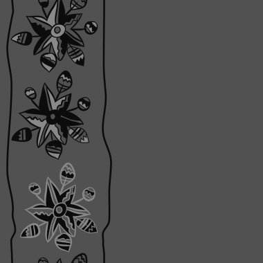 Soyut basit çiçeklerin kusursuz deseni