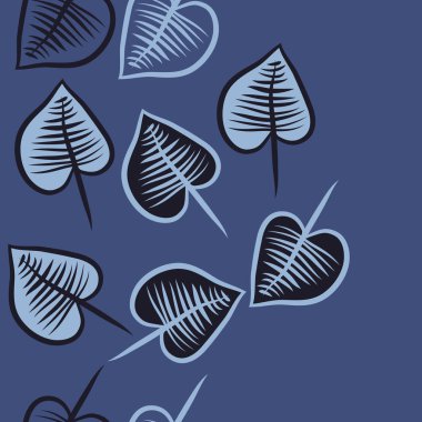 Yaprakları ile dikişsiz soyut desen, modern arka plan