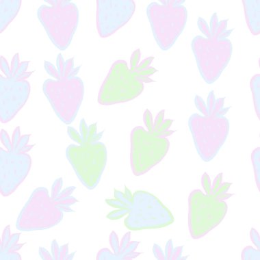 Renkli çilek ile dikişsiz desen