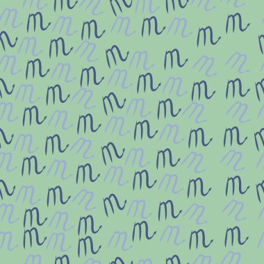 Dağınık sembollerle kesintisiz soyut desen