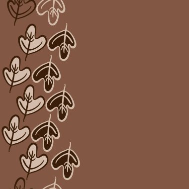 Sonbahar teması ile dikişsiz dikey desen. Vektör çizimi