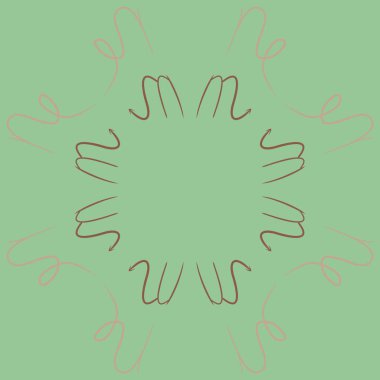 Soyut basit kaligrafi dikişsiz desen